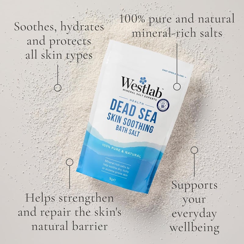 Westlab 100% Pure Soothing Dead Sea Salt, 1 Kg - Image 3